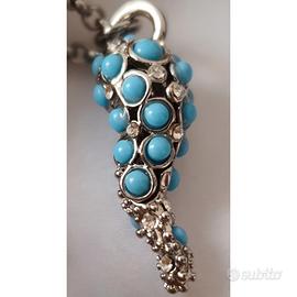 Collana Io Amo Napoli con corno Portafortuna