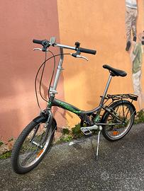 Bici pieghevole Atala Fold-colore grigio e verde!
