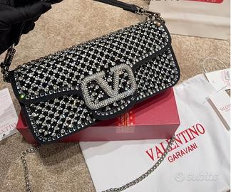 Borsa Valentino con catena e strass