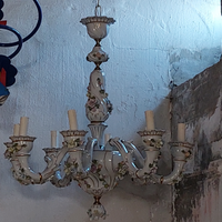 Lampadario ceramica di capodimonte