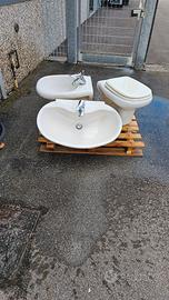 tris wc + bidet + lavandino sospesi