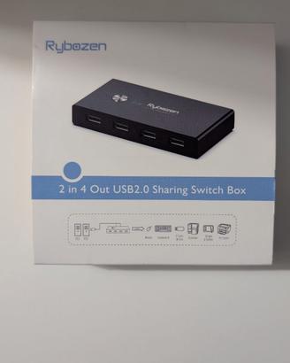 Switch USB 2 PC / 4 porte Rybozen