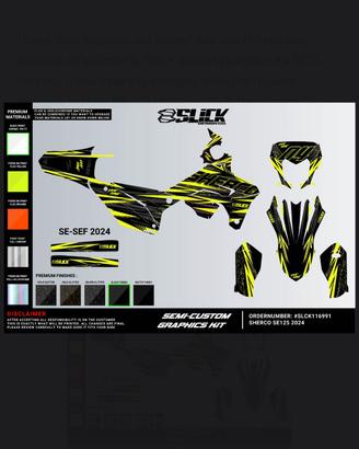 Kit grafiche sherco 125 2024 slick design