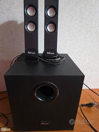 PC Trust 2.1 con Subwoofer - Funzionanti.