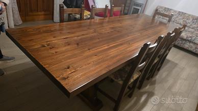 tavolo in legno massello 3 metri x 1 per salone 