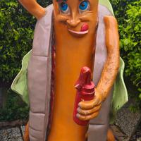STATUA PUPAZZO WURSTEL  PANINOTECA FAST FOOD 