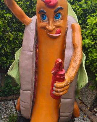 STATUA PUPAZZO WURSTEL  PANINOTECA FAST FOOD 