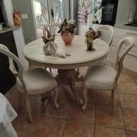 TAVOLO TONDO SHABBY ALLUNGABILE 