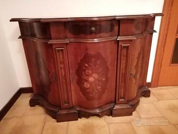 credenza con specchio e mobiletto 