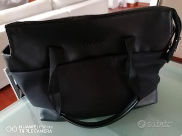 grande borsa in pelle nera