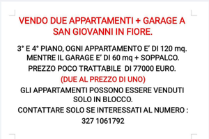 Due appartamenti più garage grande