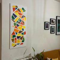 Quadro astratto moderno su tela – Arte geometri