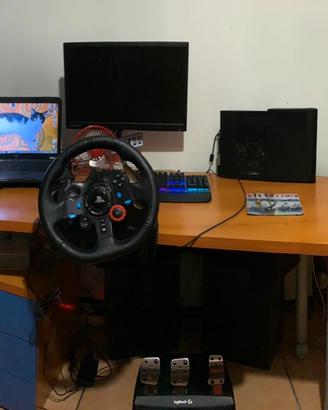 Scrivania 165 cm con cassettiera e piano girevole