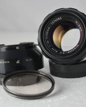 NIKON NIKKOR SC 50MM F. 1,4 CON PARALUCE ORIGINALE