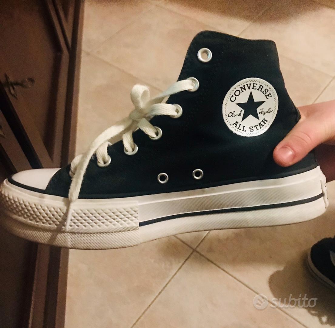 Converse donna n 38 nere alte Abbigliamento e Accessori In