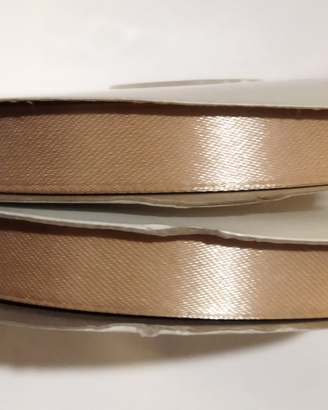 Nastro Doppio Raso 15 mm NOCCIOLA - Bobina da 50mt