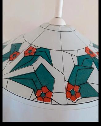 Lampadario a sospensione vintage, stile Tiffany