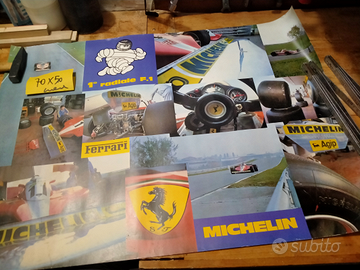 Poster pubblicità Michelin Ferrari f.1 1978