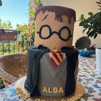 Torta finta per compleanno harry potter