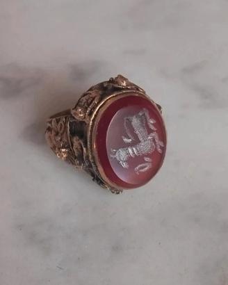 vecchio anello sigillo afhgano mm 16,8