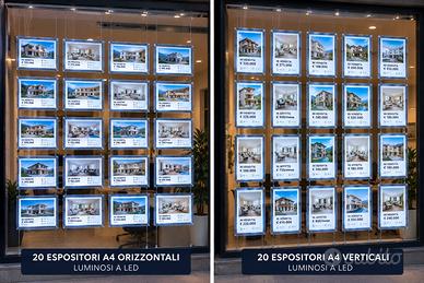 40 espositori a cavetto luminosi a LED