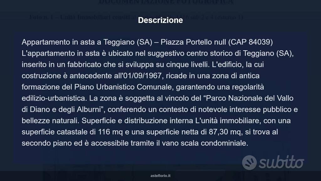 Appartamento – Teggiano, Località Piedimonte - Altro