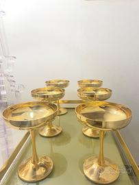 Set Bicchieri in ottone e vassoio