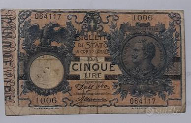 5 lire Vittorio Emanuele III molto rara 