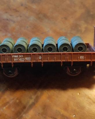 Carro merci FS Lima 2812 con bobine e garitta