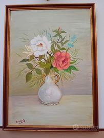 quadro dipinto a mano fiori di Braglia G. 