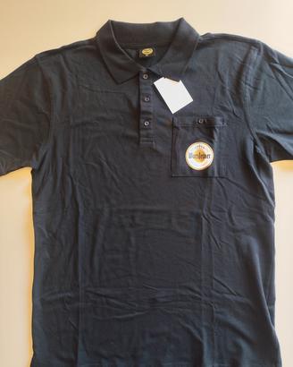 T-shirt Polo nera uomo