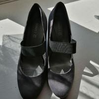 SCARPE TACCO UNITO OBSEL VERA PELLE TG.38 ANTRACIT