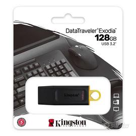 Pen Drive 128GB DataTraveler Exodia - Kingston - D