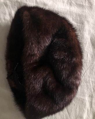 Cappello e collo in visone vintage