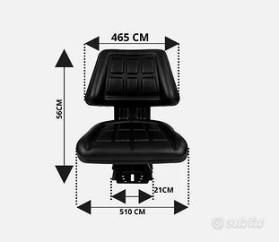 Sedile Base Inclinabile Per Trattore Per Trattore