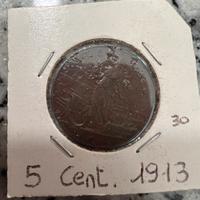 Moneta 5 centesimi del 1913