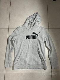 Felpa Puma grigia con cappuccio