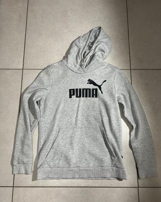Felpa Puma grigia con cappuccio