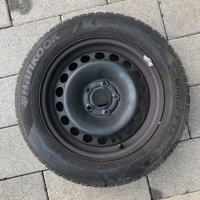 4 gomme neve Hankook 185/65/R15 cerchi in ferro