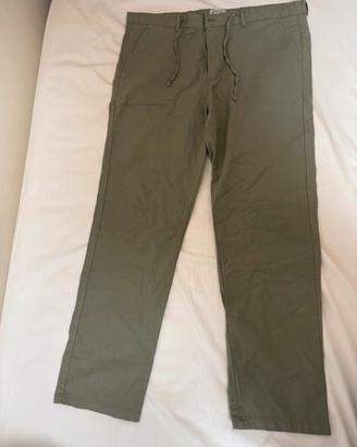 Pantaloni da uomo Mango verde scuro