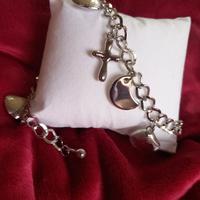 Braccialetto bijou charms cuore croce