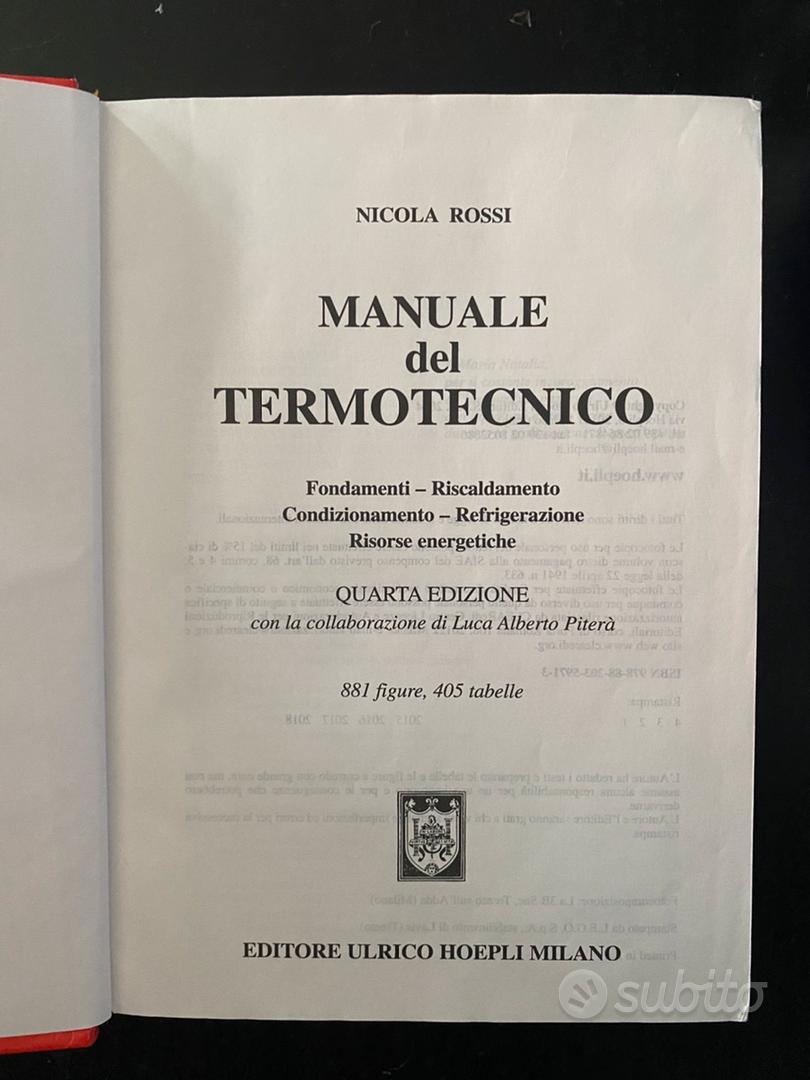 Manuale del termotecnico - Libri e Riviste In vendita a Torino