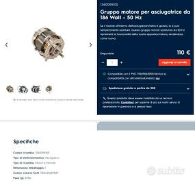 Motore asciugatrice Electrolux - Cod 1360098105