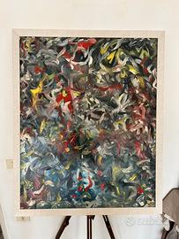 Grande quadro astratto moderno 90x110 cm