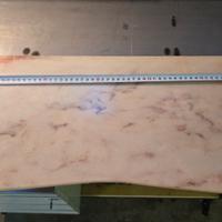 mensola marmo rosa e supporto 