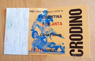 Biglietto Stadio Fiorentina Atalanta 1986-87