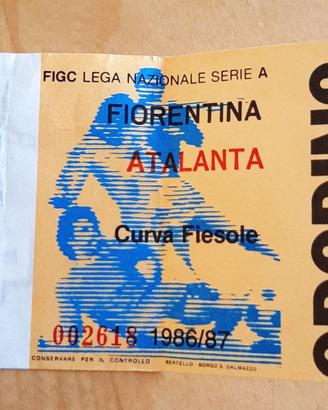 Biglietto Stadio Fiorentina Atalanta 1986-87