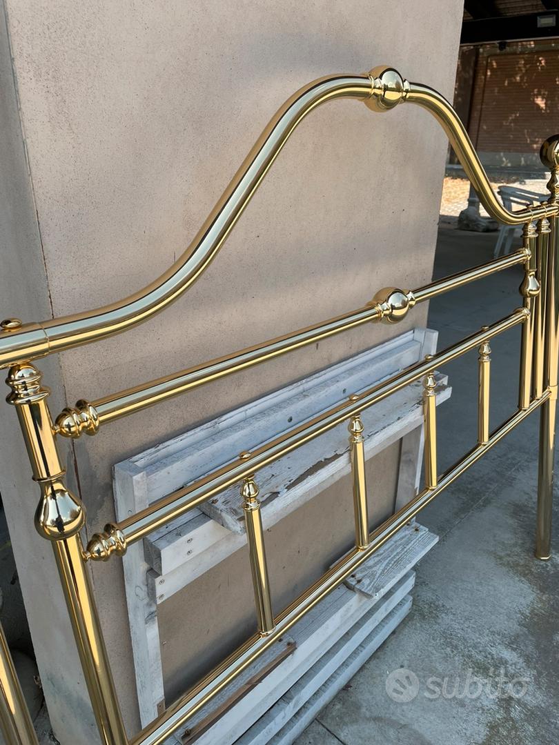 Letto matrimoniale Riva Cantù ottone massiccio Arredamento e