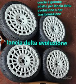 kit cerchi e gomme  per lancia delta evoluzione 