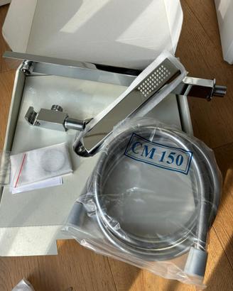 Kit soffione acciaio lucido